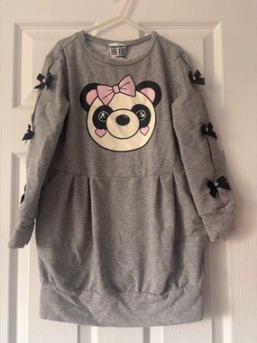 Harajuku Lovers + chasing fireflies Panda Bow Sweatshirt Dress